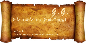 Göndöcs Gyöngyi névjegykártya