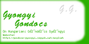 gyongyi gondocs business card